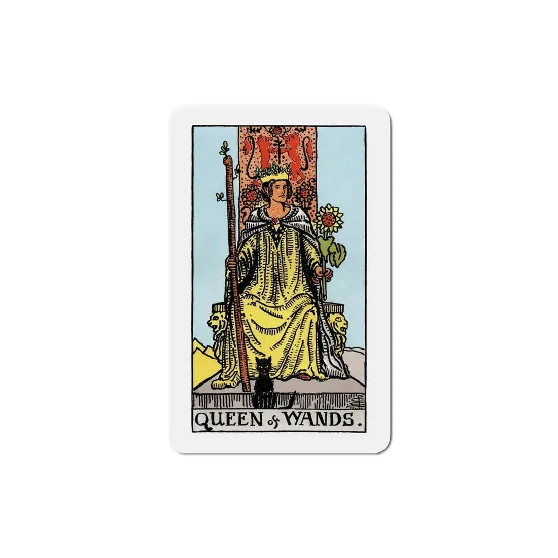 The Queen of Wands (Tarot Card) Refrigerator Magnet 6 Inch - The Sticker Space
