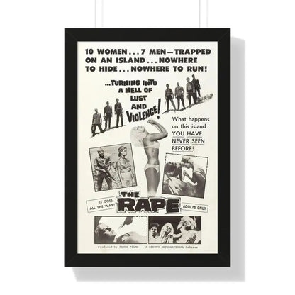 THE RAPE (AMOK) 1963 - Framed Movie Poster 16″ x 24″ Black - The Sticker Space
