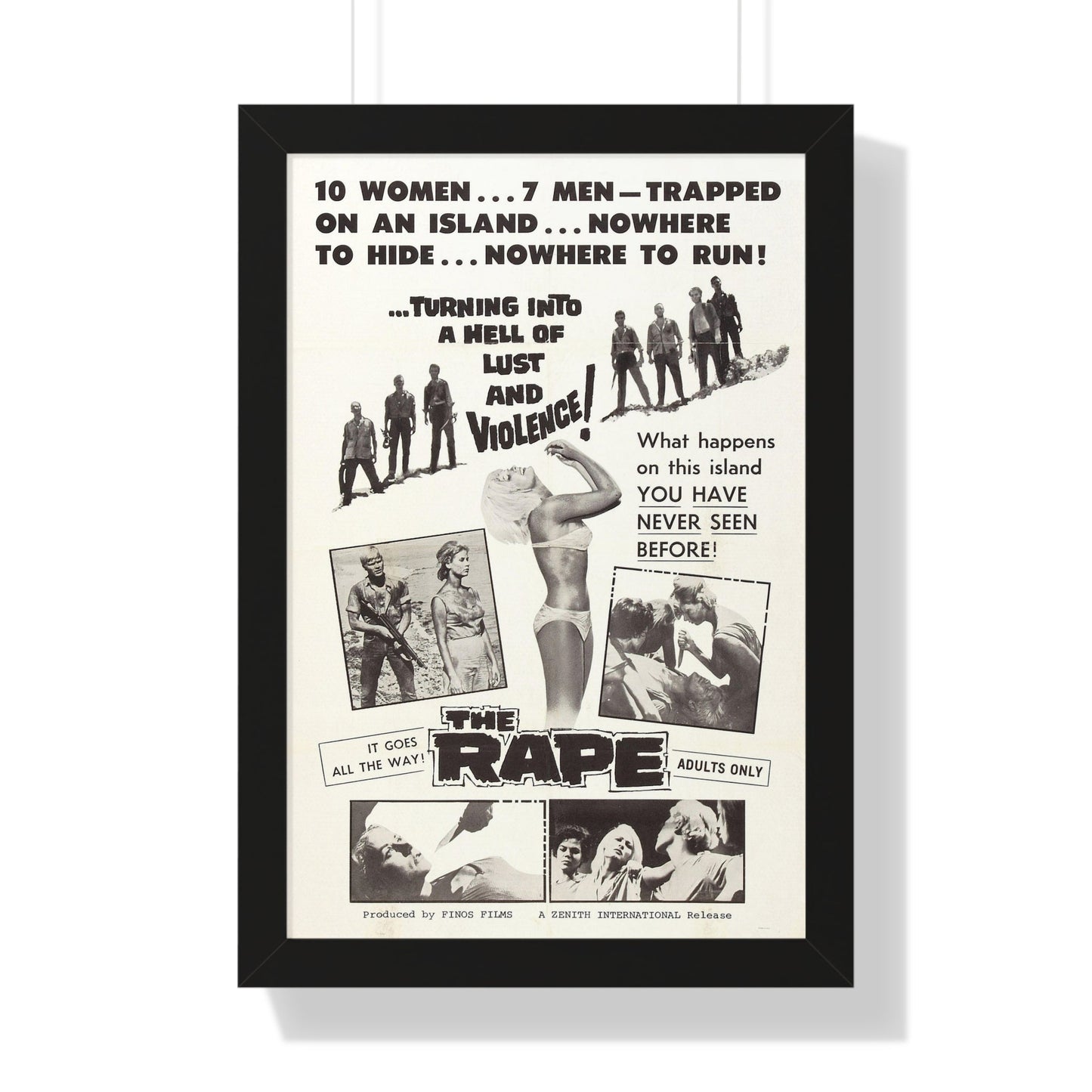 THE RAPE (AMOK) 1963 - Framed Movie Poster-16″ x 24″-The Sticker Space