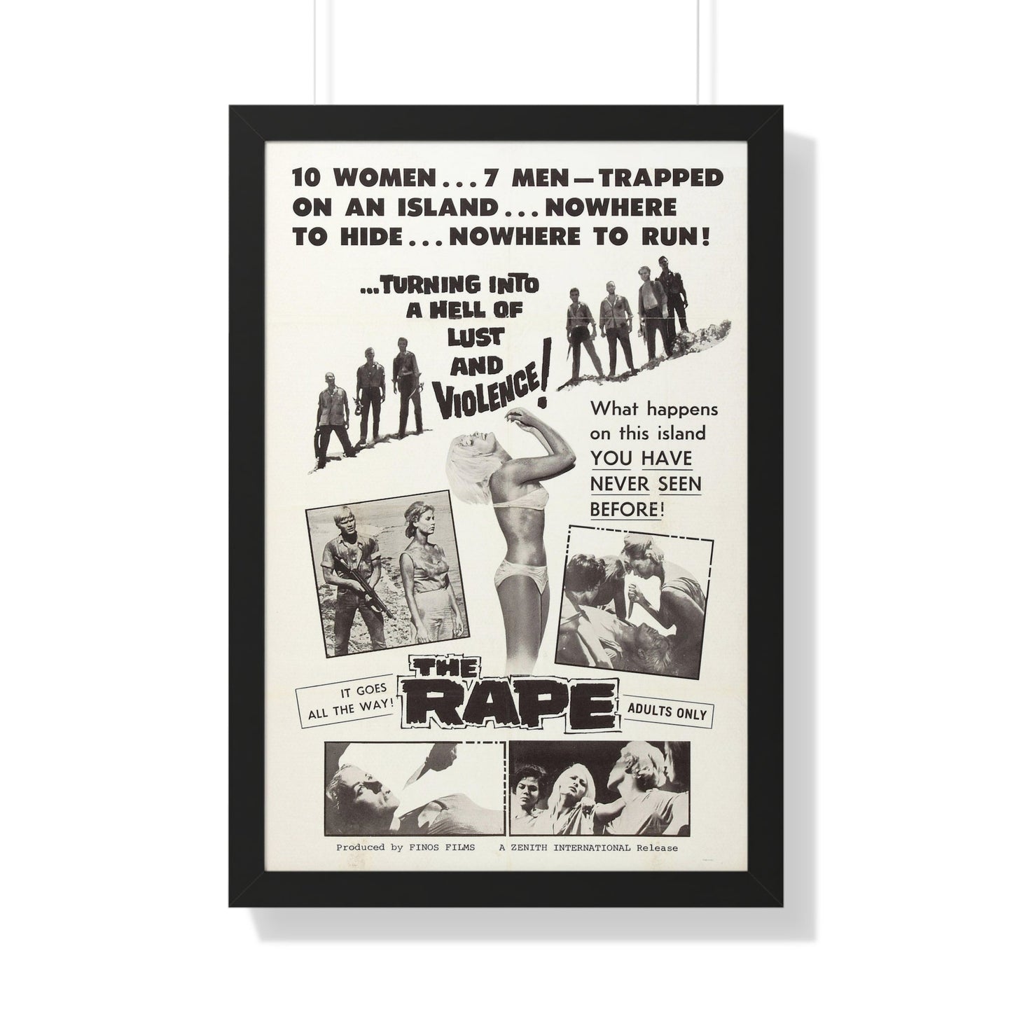 THE RAPE (AMOK) 1963 - Framed Movie Poster-20" x 30"-The Sticker Space