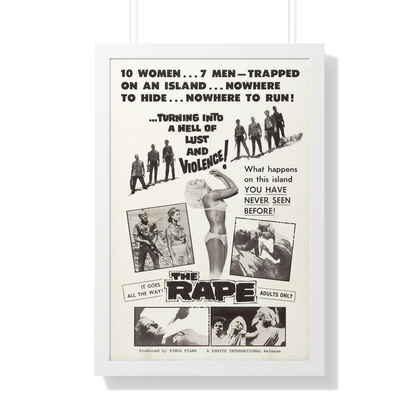 THE RAPE (AMOK) 1963 - Framed Movie Poster-20" x 30"-The Sticker Space