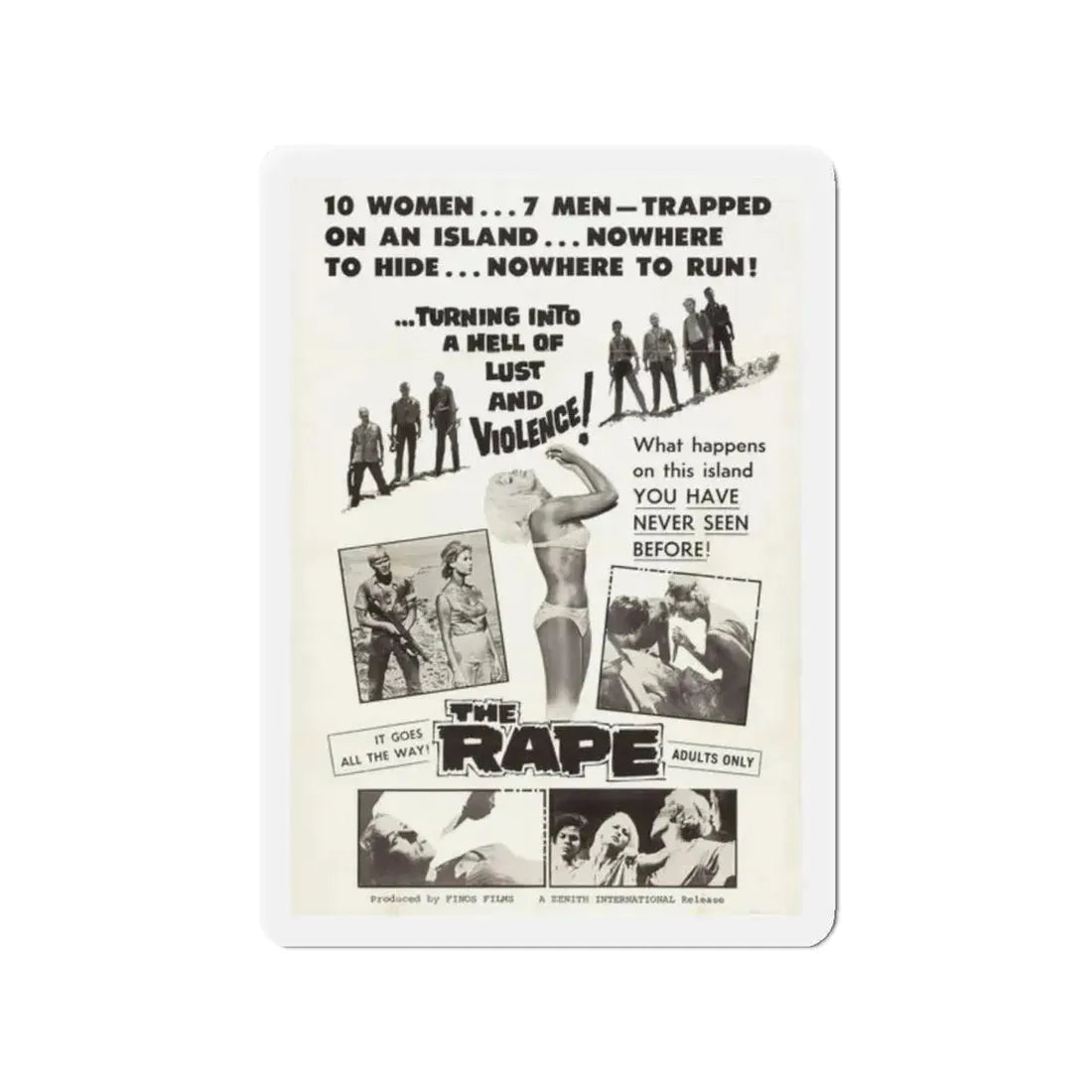 THE RAPE (AMOK) 1963 Movie Poster - Refrigerator Magnet 2 Inch - The Sticker Space