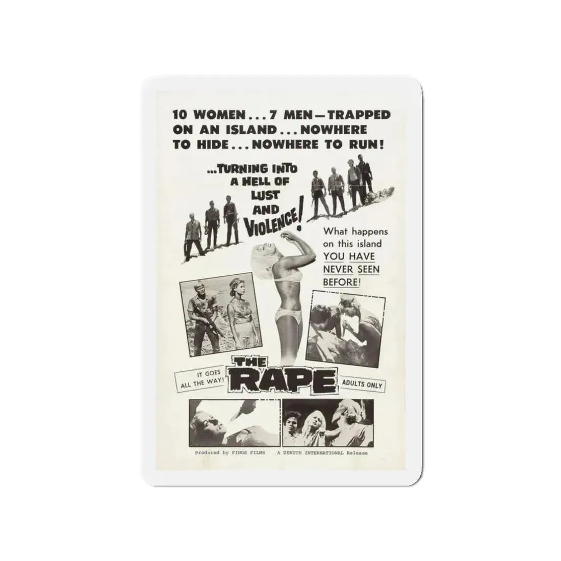 THE RAPE (AMOK) 1963 Movie Poster - Refrigerator Magnet 3 Inch - The Sticker Space