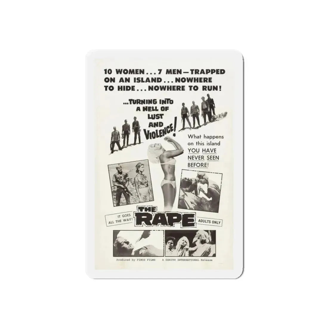 THE RAPE (AMOK) 1963 Movie Poster - Refrigerator Magnet 6 Inch - The Sticker Space