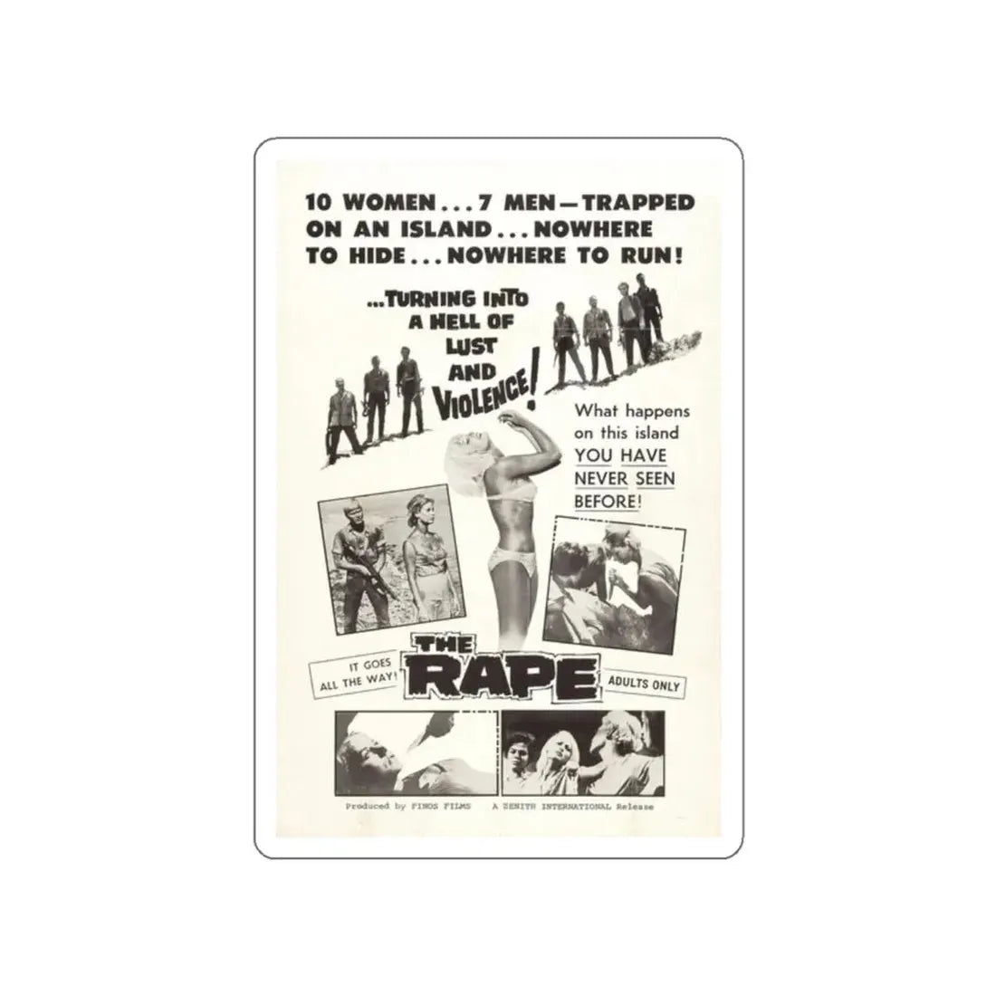 THE RAPE (AMOK) 1963 Movie Poster STICKER Vinyl Die-Cut Decal 2 Inch - The Sticker Space