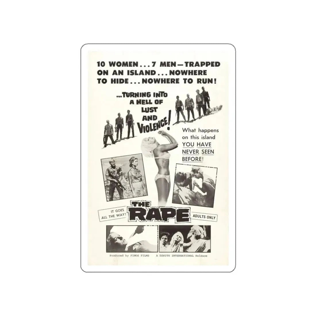 THE RAPE (AMOK) 1963 Movie Poster STICKER Vinyl Die-Cut Decal 6 Inch - The Sticker Space