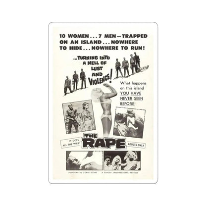 THE RAPE (AMOK) 1963 Movie Poster - STICKER Vinyl Kiss-Cut Decal 3 Inch White - The Sticker Space