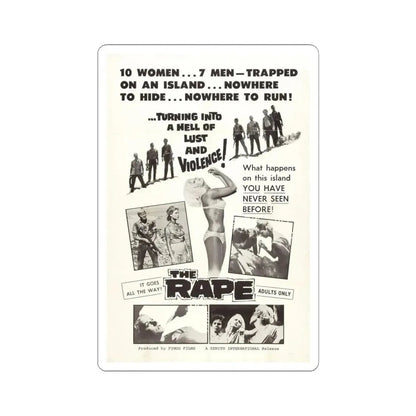THE RAPE (AMOK) 1963 Movie Poster - STICKER Vinyl Kiss-Cut Decal 6 Inch White - The Sticker Space