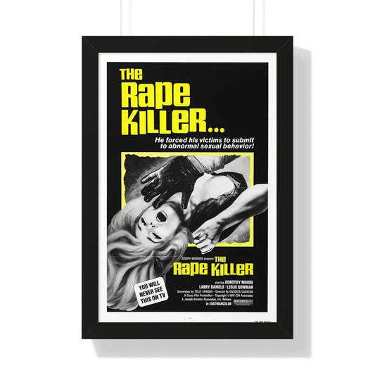 THE RAPE KILLER 1976 - Framed Movie Poster 16″ x 24″ Black - The Sticker Space
