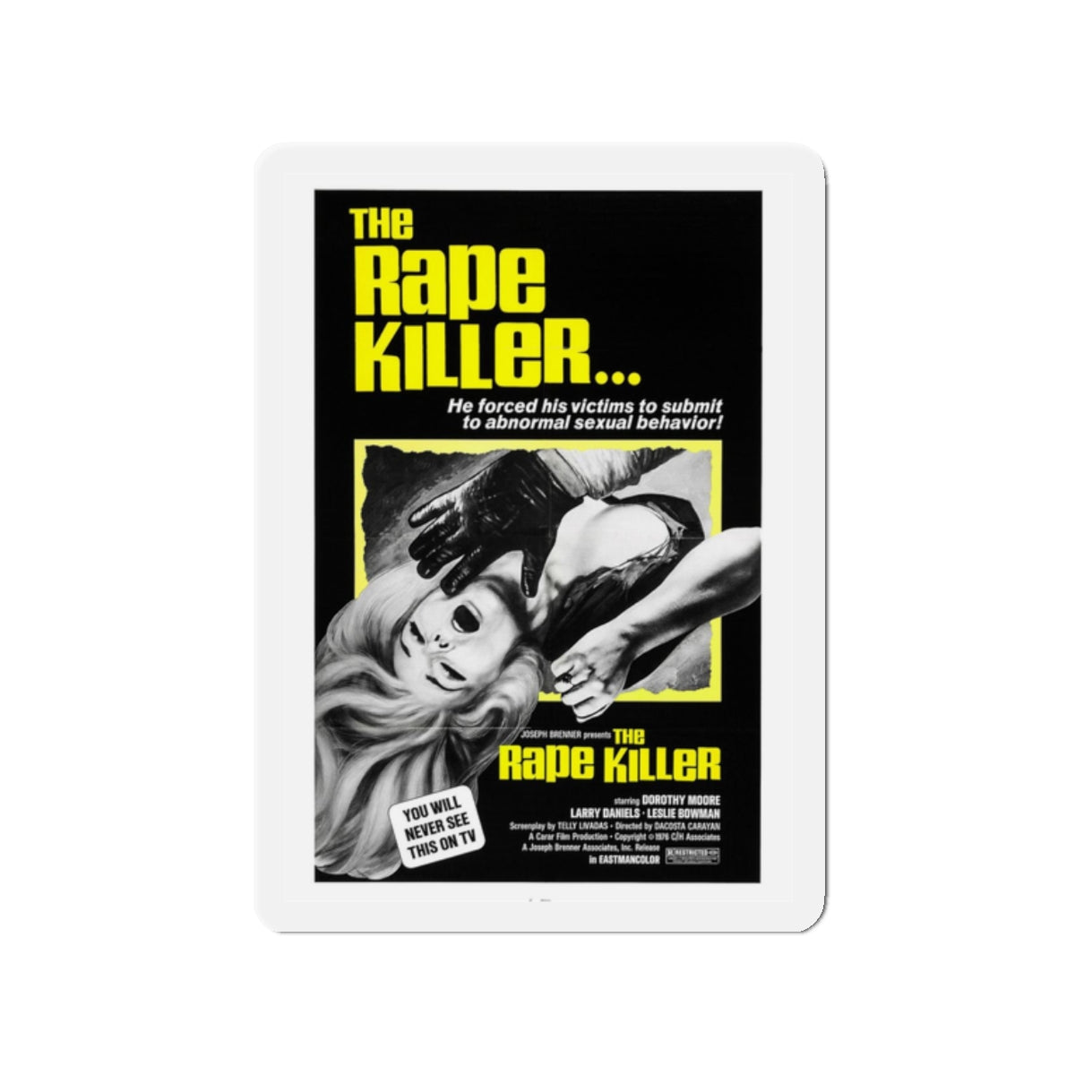 THE RAPE KILLER 1976 Movie Poster - Refrigerator Magnet-2 Inch-The Sticker Space