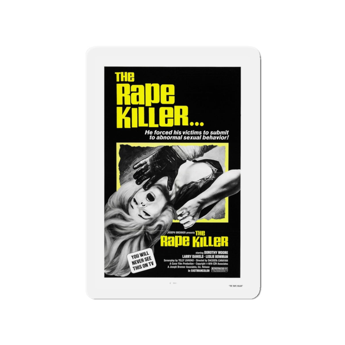 THE RAPE KILLER 1976 Movie Poster - Refrigerator Magnet