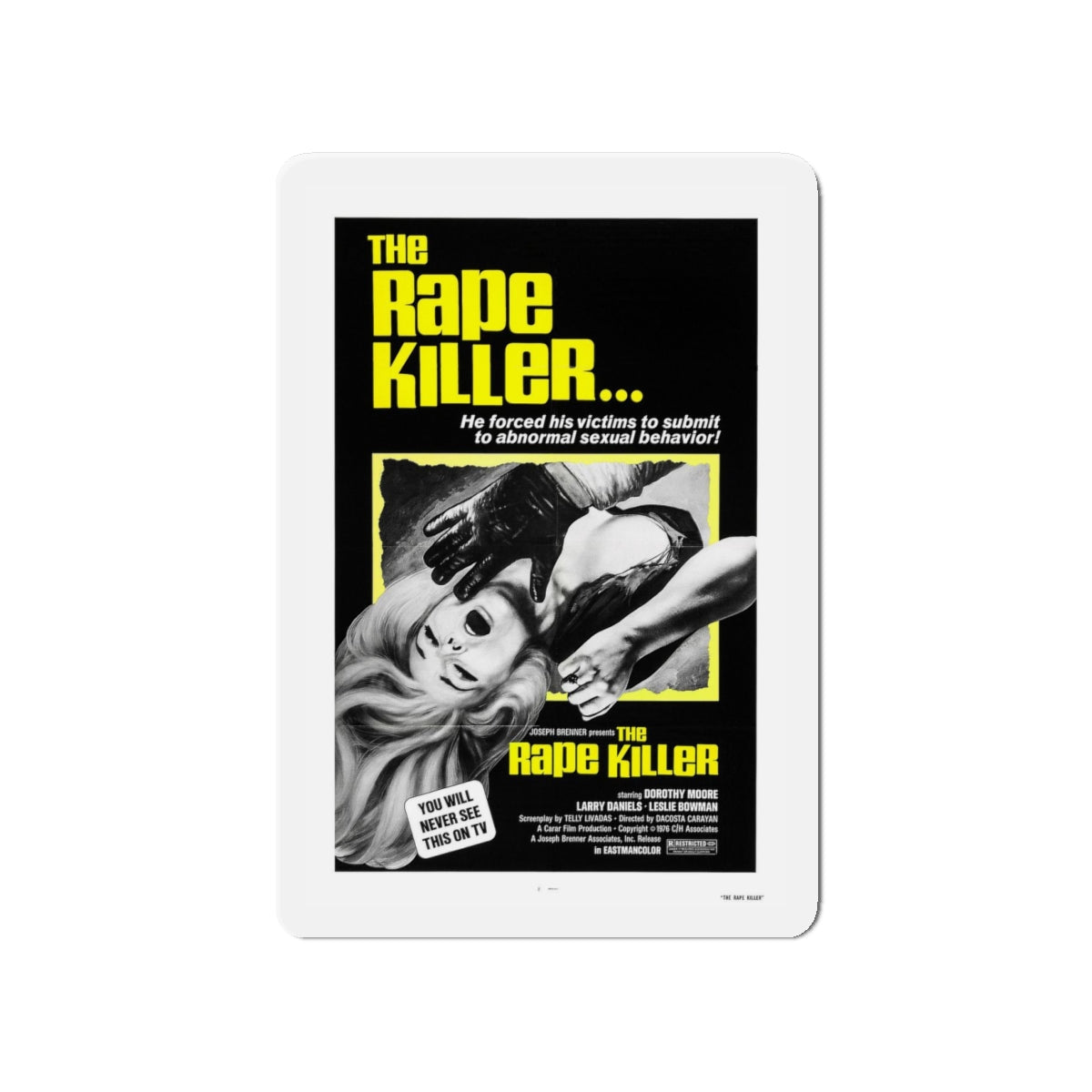 THE RAPE KILLER 1976 Movie Poster - Refrigerator Magnet-4 Inch-The Sticker Space