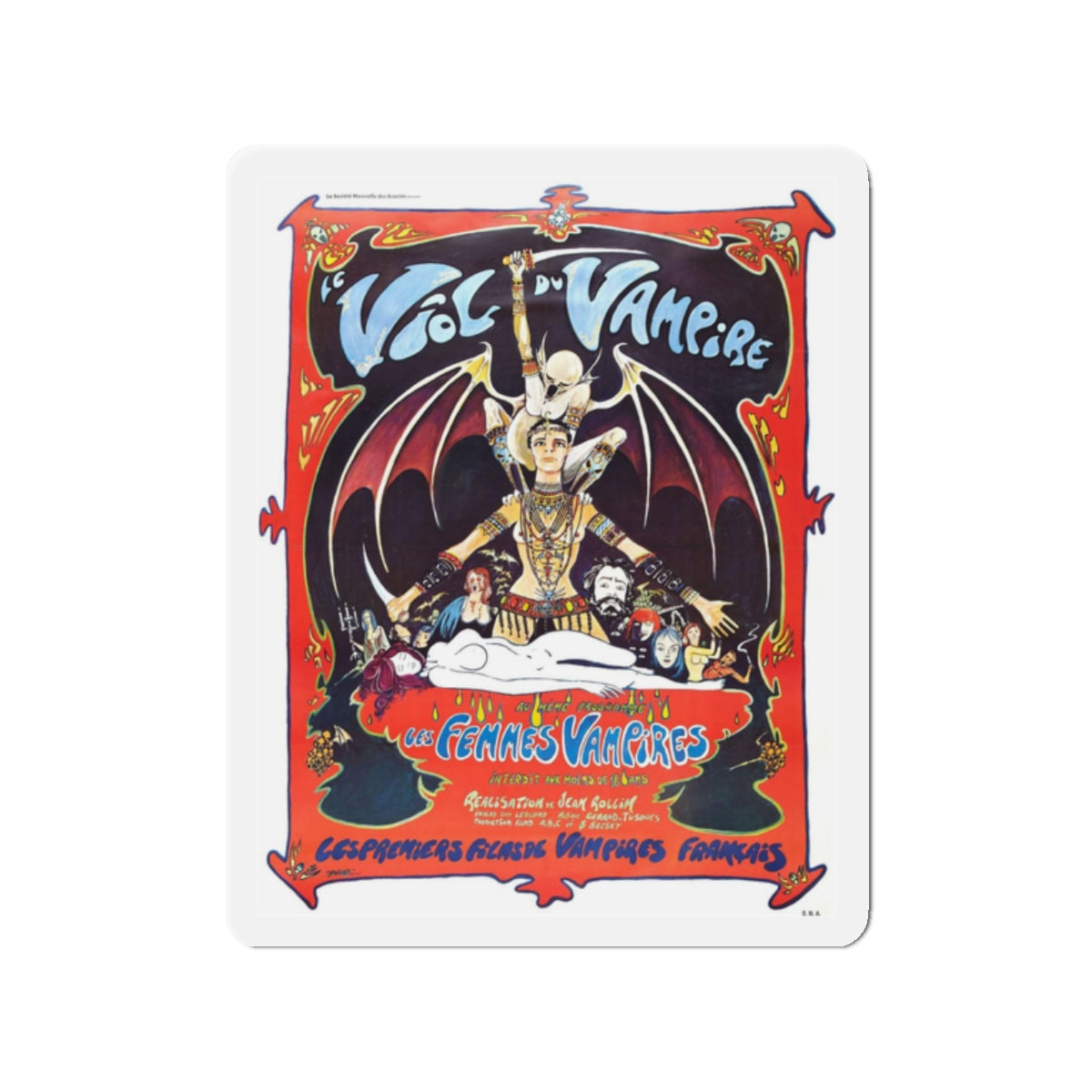 THE RAPE OF THE VAMPIRE 1968 Movie Poster - Refrigerator Magnet-2 Inch-The Sticker Space