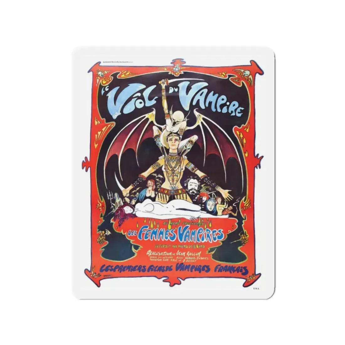 THE RAPE OF THE VAMPIRE 1968 Movie Poster - Refrigerator Magnet 2 Inch - The Sticker Space