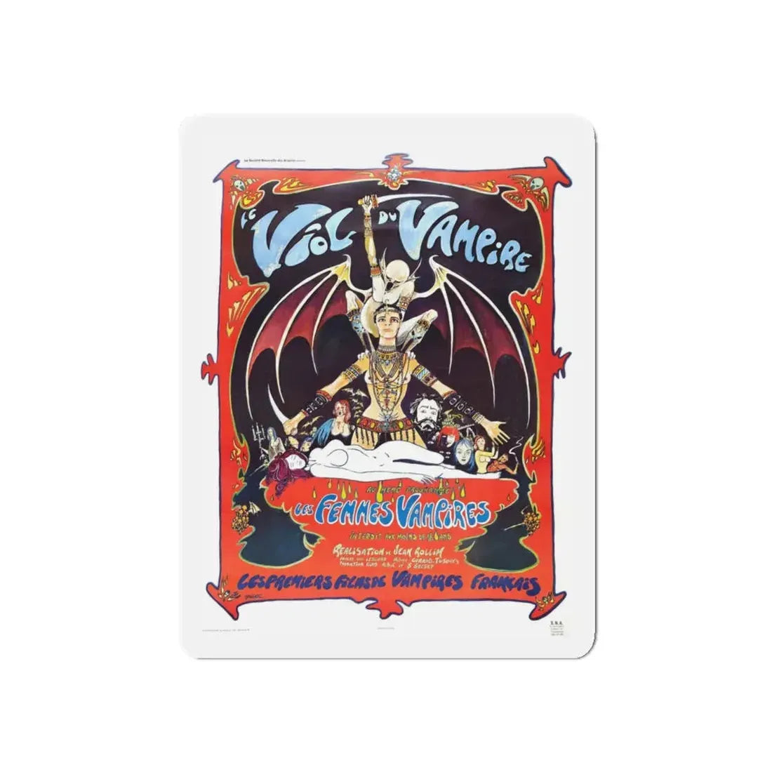 THE RAPE OF THE VAMPIRE 1968 Movie Poster - Refrigerator Magnet 5 Inch - The Sticker Space