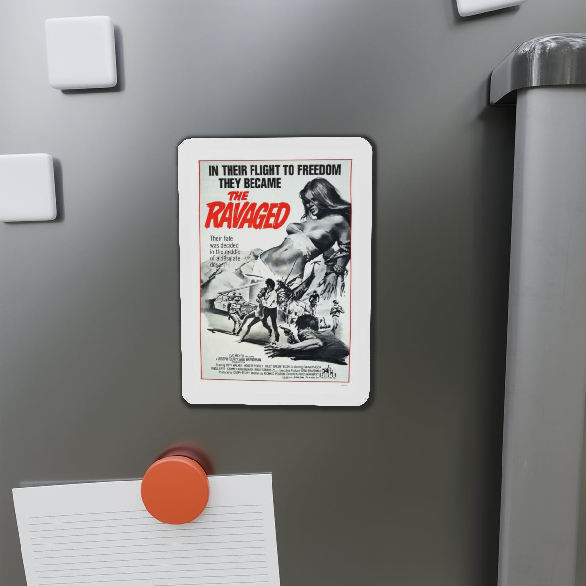 THE RAVAGED 1971 Movie Poster - Refrigerator Magnet