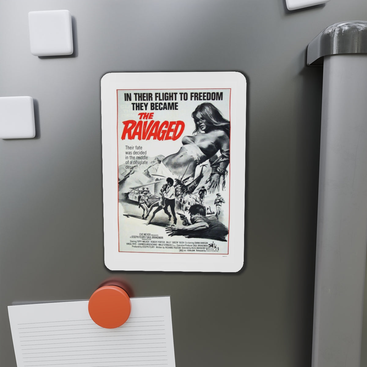 THE RAVAGED 1971 Movie Poster - Refrigerator Magnet