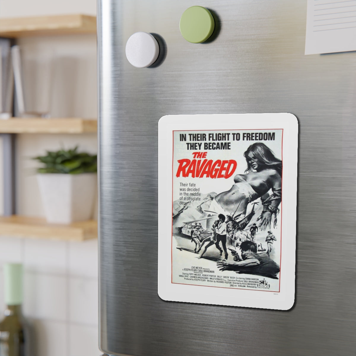 THE RAVAGED 1971 Movie Poster - Refrigerator Magnet