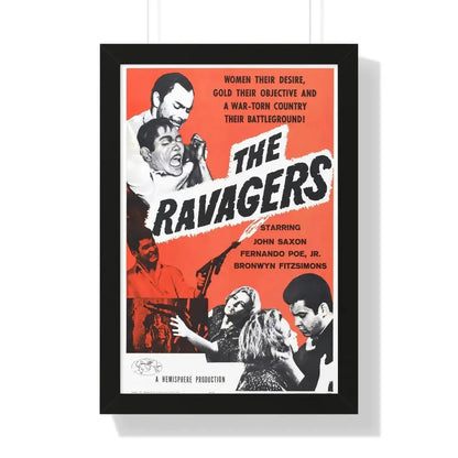 THE RAVAGERS 1979 - Framed Movie Poster 16″ x 24″ Black - The Sticker Space