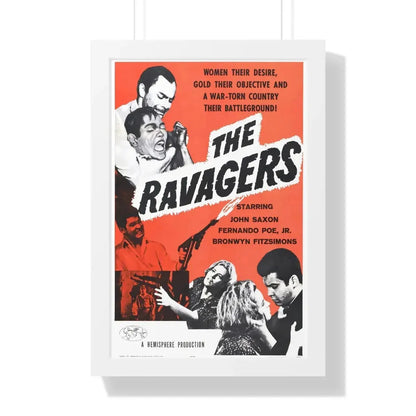 THE RAVAGERS 1979 - Framed Movie Poster 16″ x 24″ White - The Sticker Space