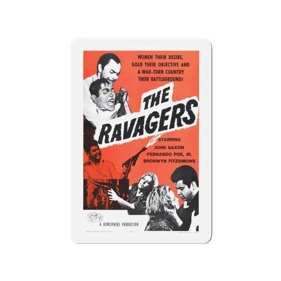 THE RAVAGERS 1979 Movie Poster - Refrigerator Magnet 3 Inch Die-Cut - The Sticker Space