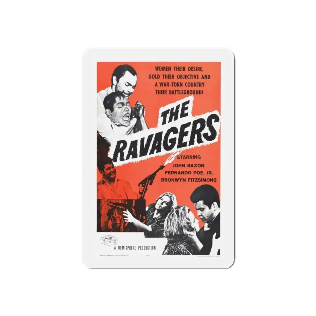 THE RAVAGERS 1979 Movie Poster - Refrigerator Magnet 6 Inch Die-Cut - The Sticker Space