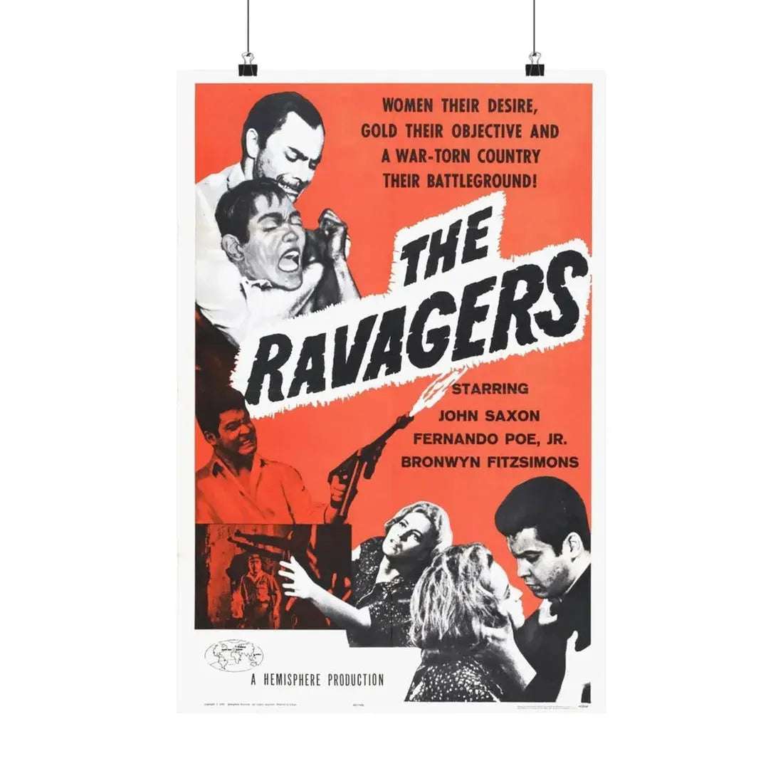 THE RAVAGERS 1979 - Paper Movie Poster 16″ x 24″ Matte - The Sticker Space