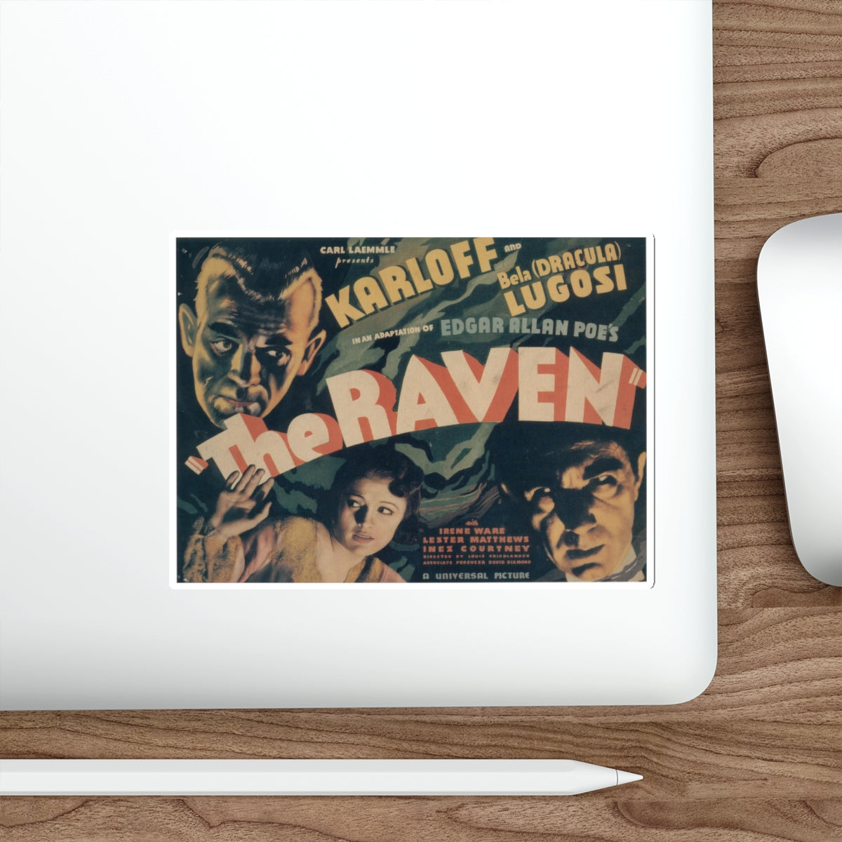 THE RAVEN 1935 Movie Poster STICKER Vinyl Die-Cut Decal-The Sticker Space