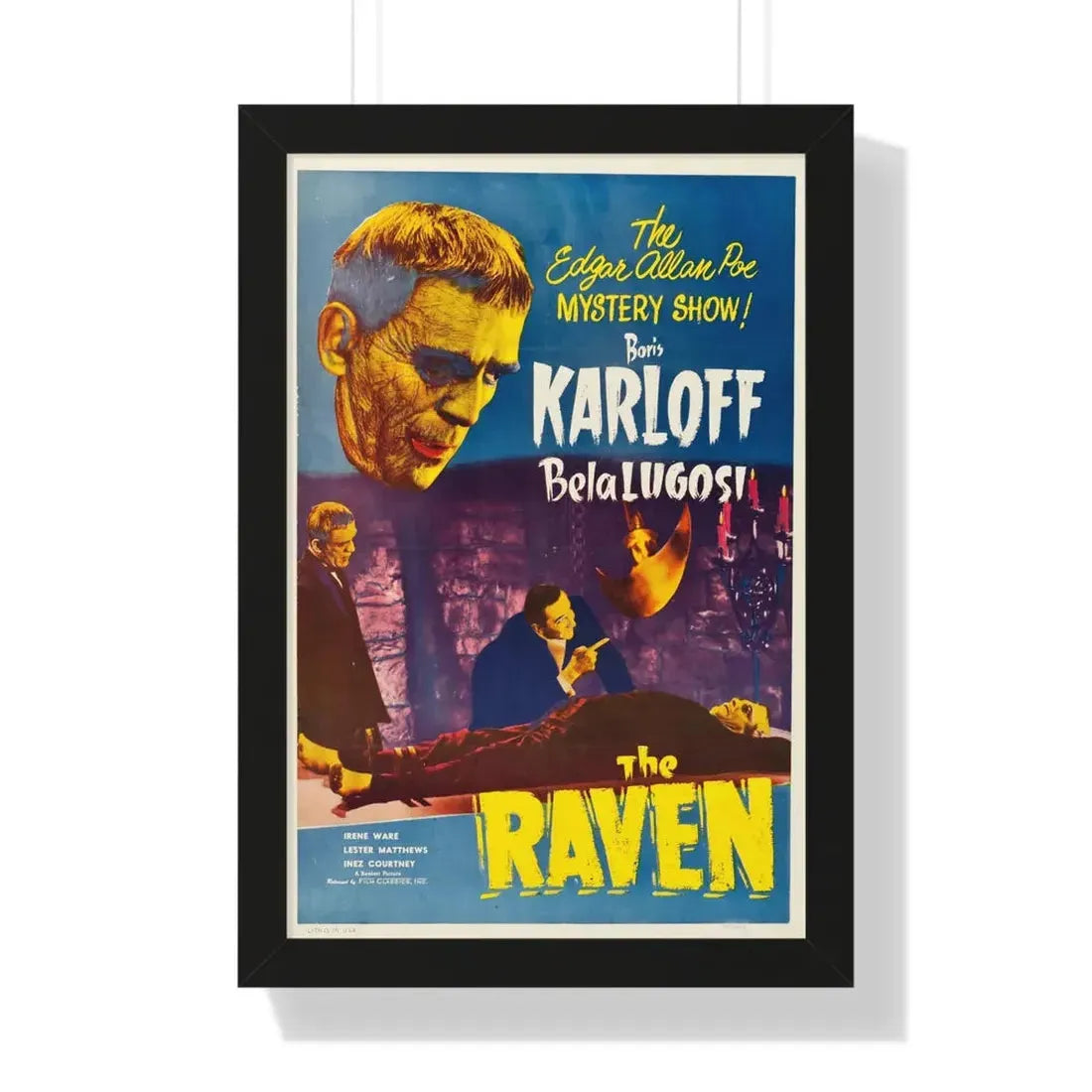 THE RAVEN (2) 1935 - Framed Movie Poster 16″ x 24″ Black - The Sticker Space