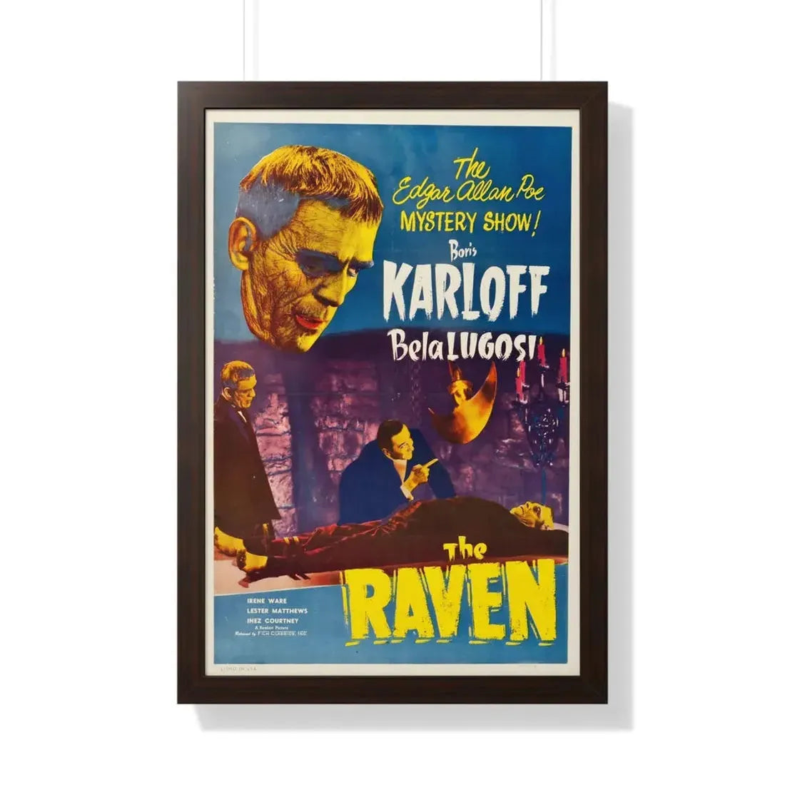 THE RAVEN (2) 1935 - Framed Movie Poster 20" x 30" Walnut - The Sticker Space