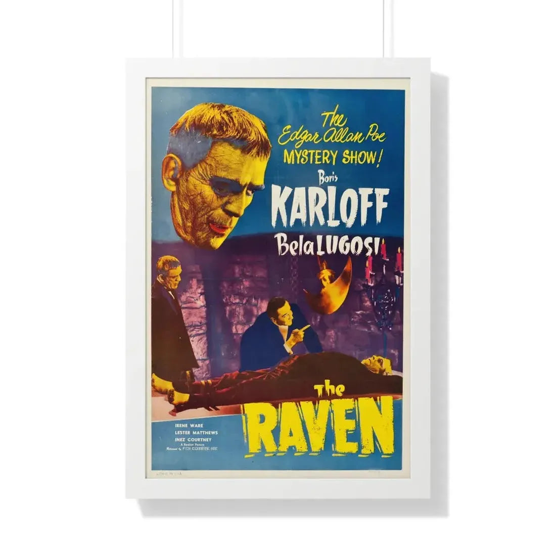 THE RAVEN (2) 1935 - Framed Movie Poster 20" x 30" White - The Sticker Space