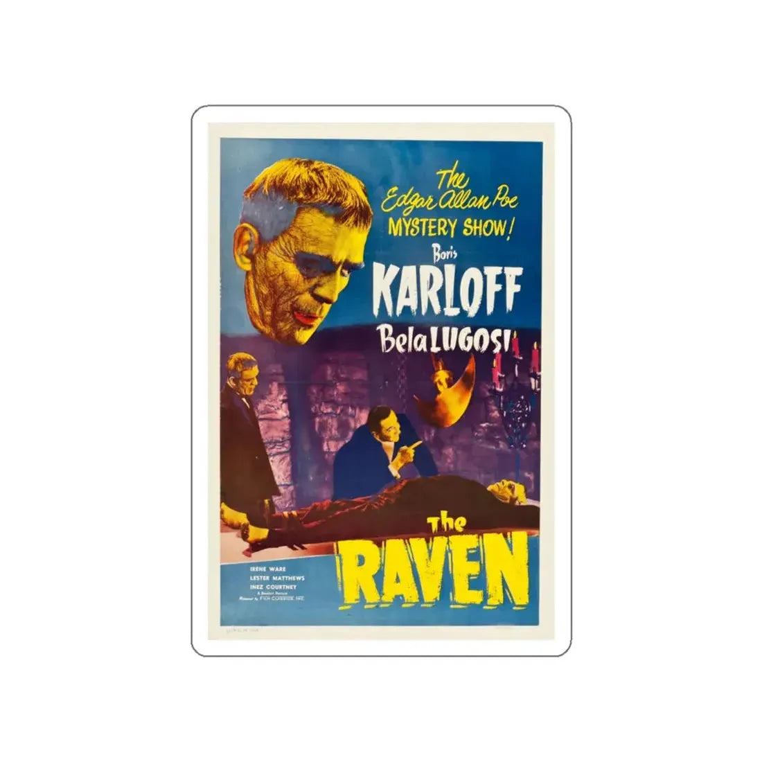 THE RAVEN (2) 1935 Movie Poster STICKER Vinyl Die-Cut Decal 5 Inch - The Sticker Space