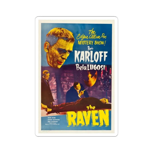 THE RAVEN (2) 1935 Movie Poster - STICKER Vinyl Kiss-Cut Decal 2 Inch White - The Sticker Space