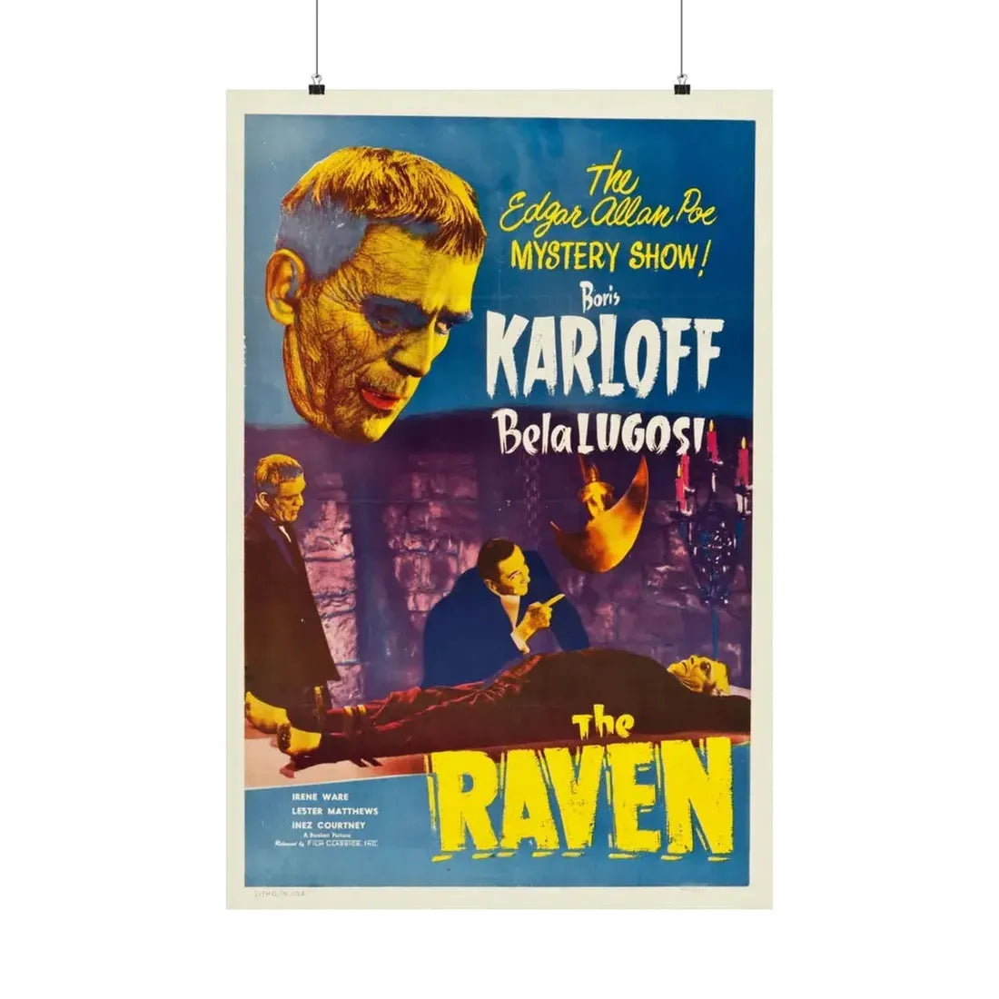 THE RAVEN (2) 1935 - Paper Movie Poster 24″ x 36″ Matte - The Sticker Space