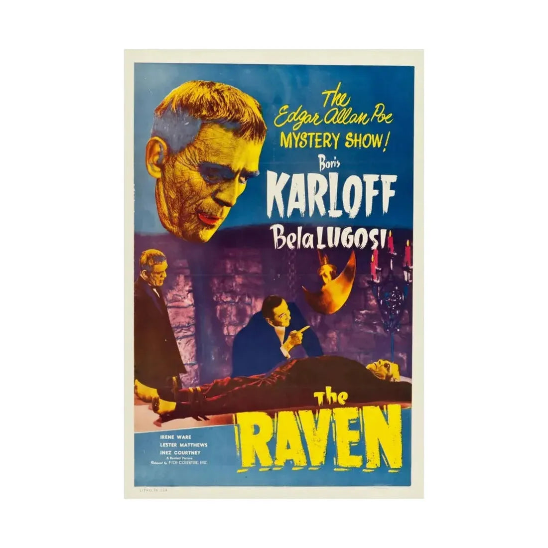 THE RAVEN (2) 1935 - Paper Movie Poster - The Sticker Space