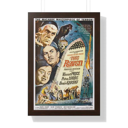 THE RAVEN (3) 1935 - Framed Movie Poster 16″ x 24″ Walnut - The Sticker Space