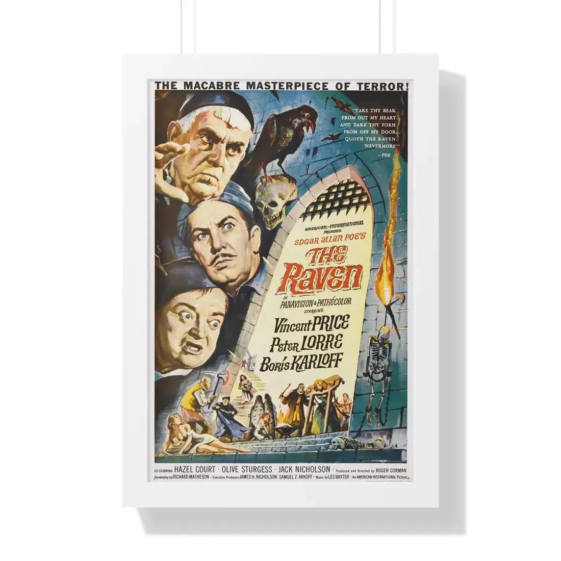 THE RAVEN (3) 1935 - Framed Movie Poster 16″ x 24″ White - The Sticker Space