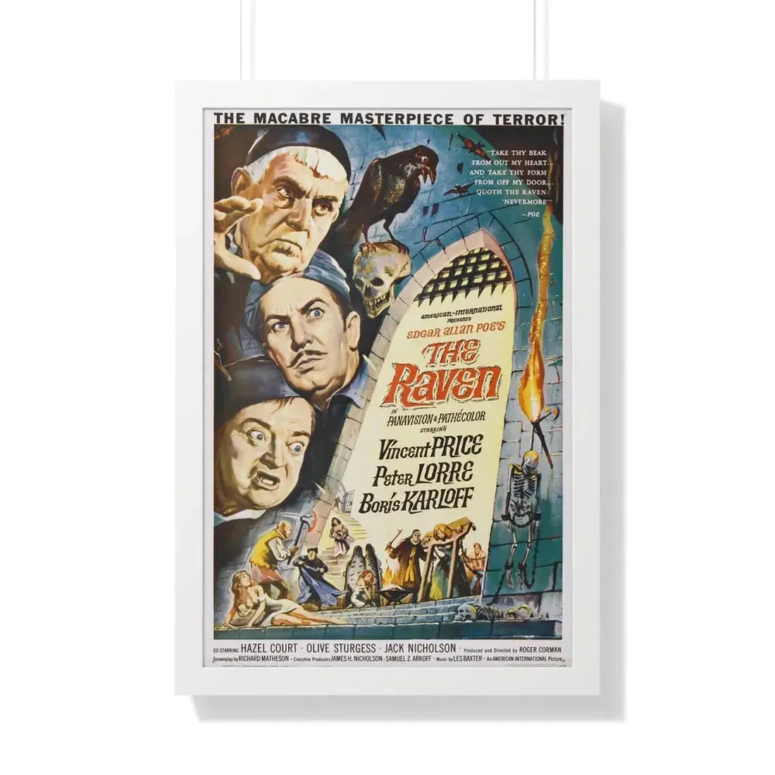 THE RAVEN (3) 1935 - Framed Movie Poster 20" x 30" White - The Sticker Space