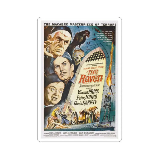 THE RAVEN (3) 1935 Movie Poster - STICKER Vinyl Kiss-Cut Decal 2 Inch White - The Sticker Space