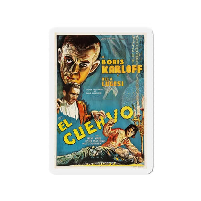 THE RAVEN (ARGENTINA) 1935 Movie Poster - Refrigerator Magnet 3 Inch Die-Cut - The Sticker Space