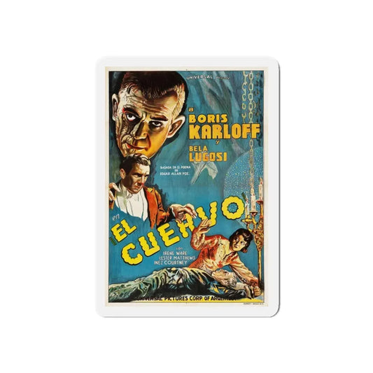 THE RAVEN (ARGENTINA) 1935 Movie Poster - Refrigerator Magnet 6 Inch Die-Cut - The Sticker Space
