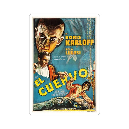 THE RAVEN (ARGENTINA) 1935 Movie Poster - STICKER Vinyl Kiss-Cut Decal 4 Inch White - The Sticker Space