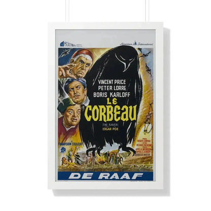THE RAVEN (BELGIAN) 1963 - Framed Movie Poster 20" x 30" White - The Sticker Space