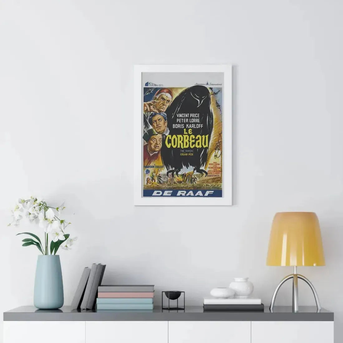 THE RAVEN (BELGIAN) 1963 - Framed Movie Poster - The Sticker Space