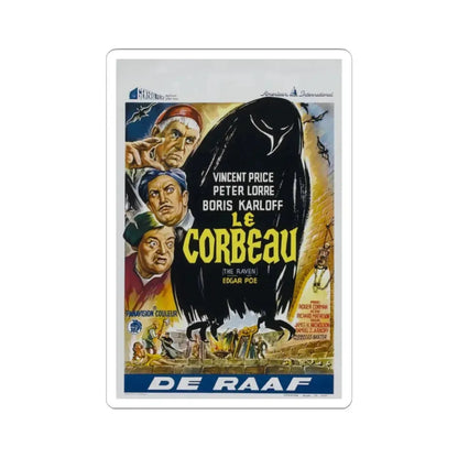 THE RAVEN (BELGIAN) 1963 Movie Poster - STICKER Vinyl Kiss-Cut Decal 2 Inch White - The Sticker Space