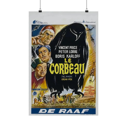 THE RAVEN (BELGIAN) 1963 - Paper Movie Poster 16″ x 24″ Matte - The Sticker Space