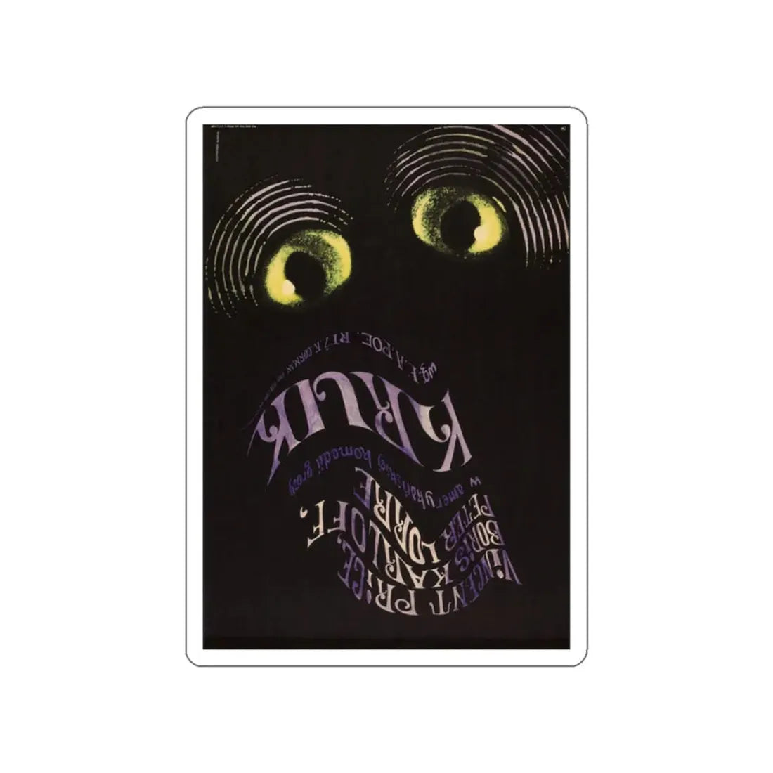 THE RAVEN (POLISH) 1963 Movie Poster STICKER Vinyl Die-Cut Decal 2 Inch - The Sticker Space