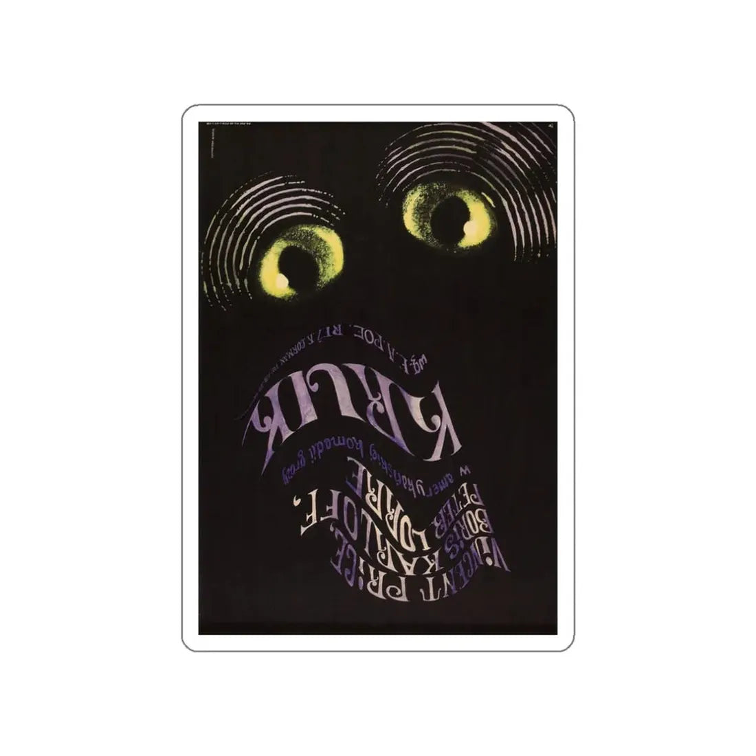 THE RAVEN (POLISH) 1963 Movie Poster STICKER Vinyl Die-Cut Decal 3 Inch - The Sticker Space