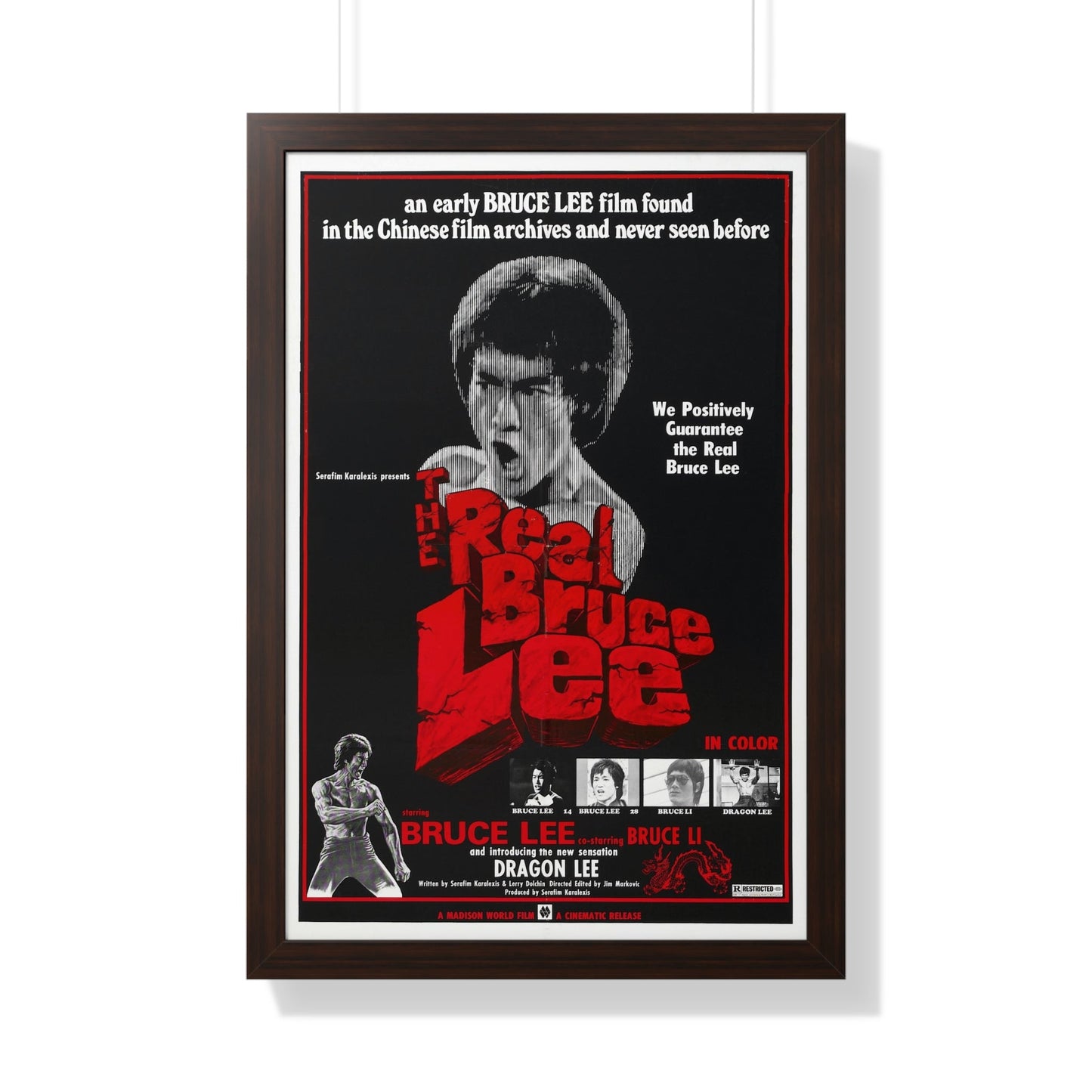 THE REAL BRUCE LEE 1977 - Framed Movie Poster-20" x 30"-The Sticker Space