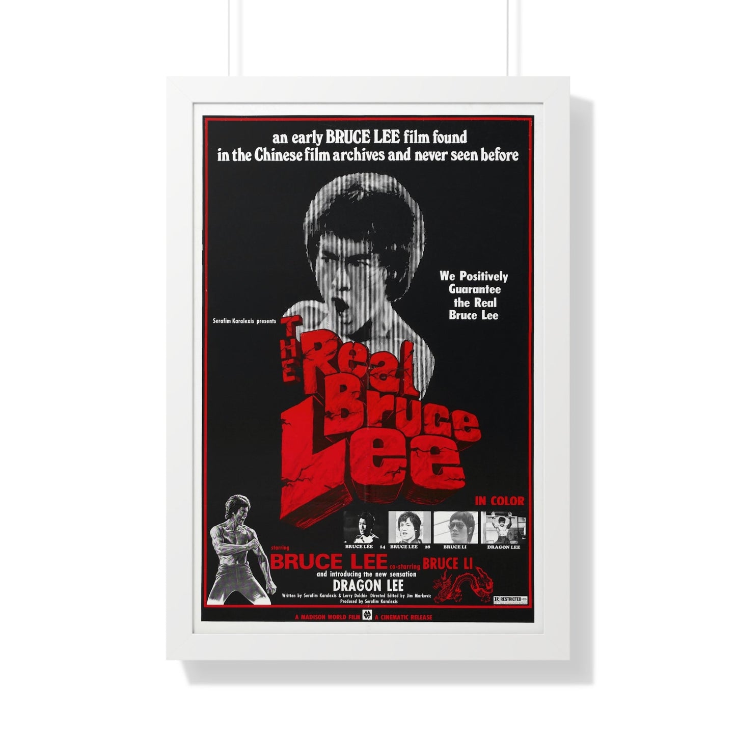 THE REAL BRUCE LEE 1977 - Framed Movie Poster-20" x 30"-The Sticker Space